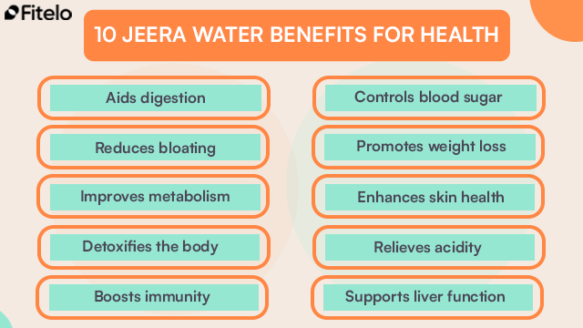 jeera water benefits for health