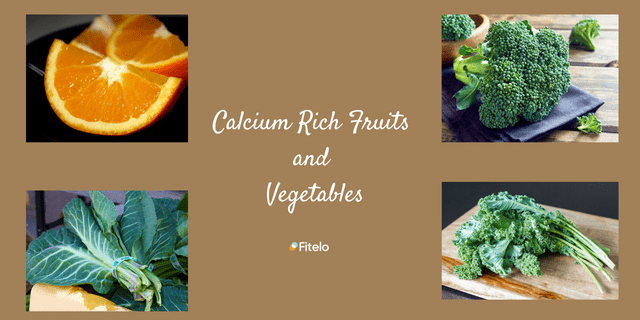 calcium rich fruits and vegetables