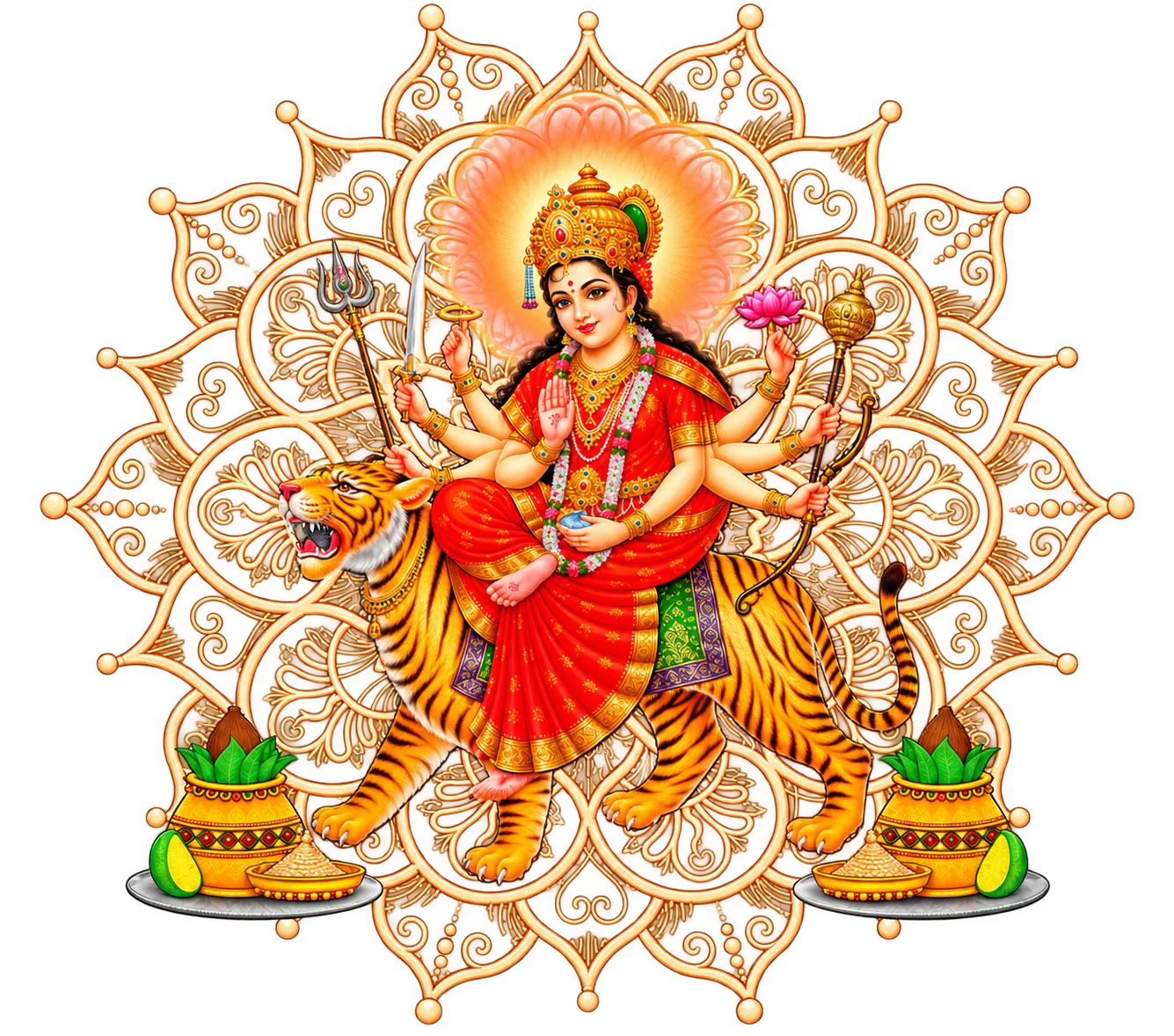 Goddess Durga, the figure the Navratri guide is offered to