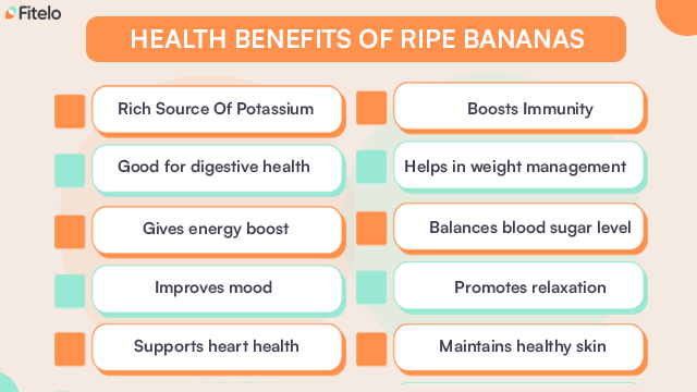 Health Benefits Of Ripe Bananas
