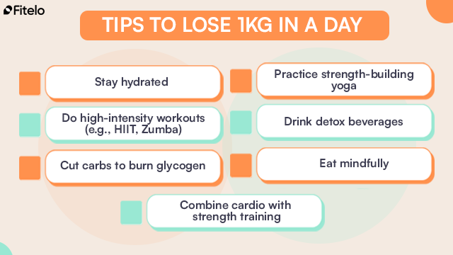 tips to lose 1kg in a day