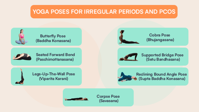 Yoga poses for irregular periods and PCOS